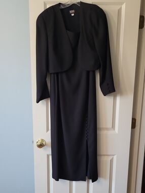 Datiani long black dress with jacket size 14